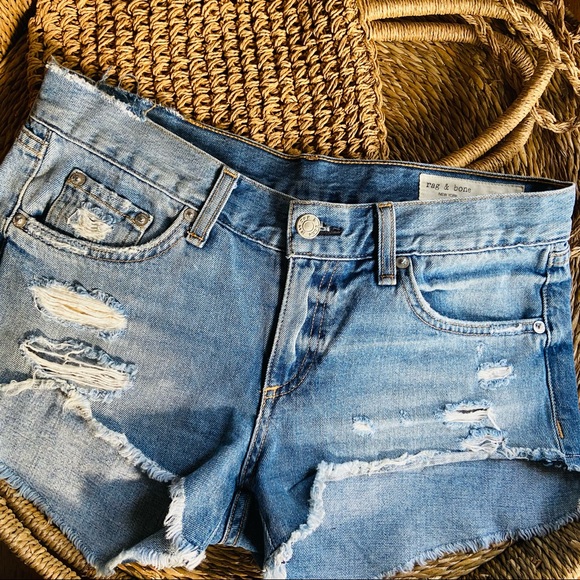 Rag & Bone Cut Off denim Shorts - Picture 6 of 12